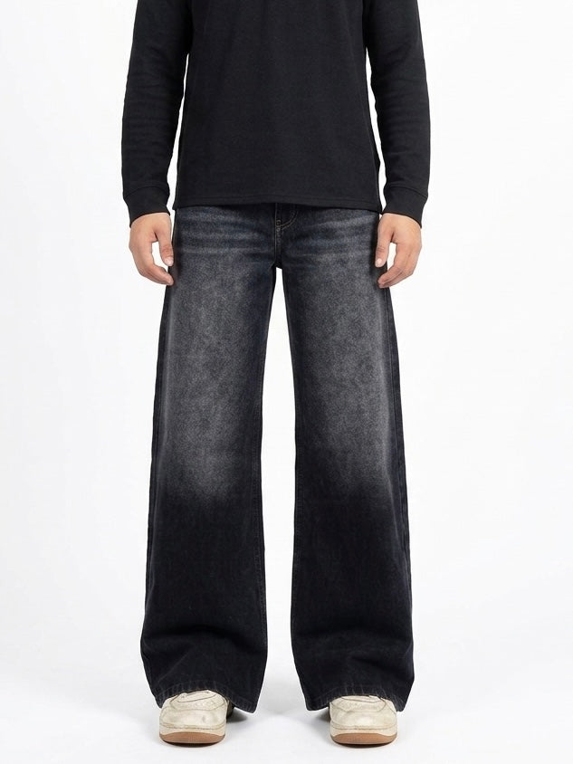 Black wash Denim Acid Fade