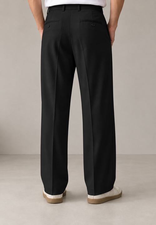 Black korean baggy trouser