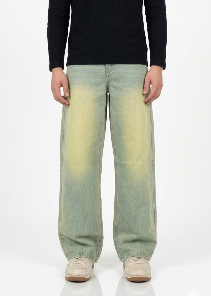 Vintage-Washed Wide-Leg Cloud Fade – Relaxed Fit