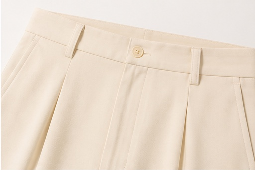 Beige korean pleated trouser