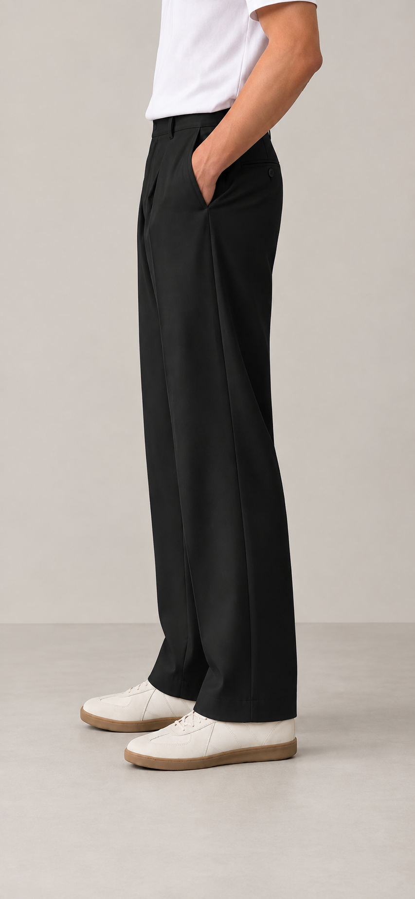Black korean baggy trouser