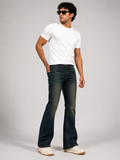 Vintage mud wash bootcut jeans