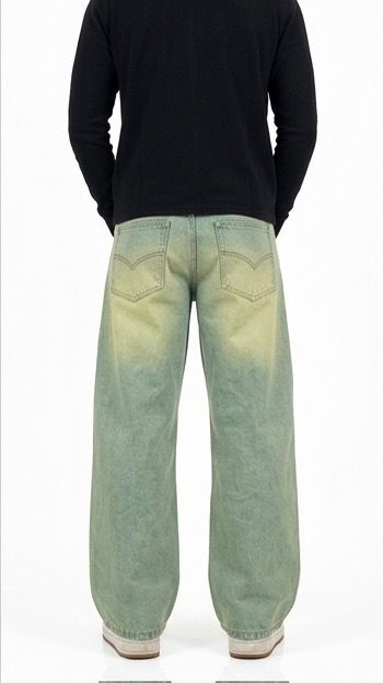 Vintage-Washed Wide-Leg Cloud Fade – Relaxed Fit